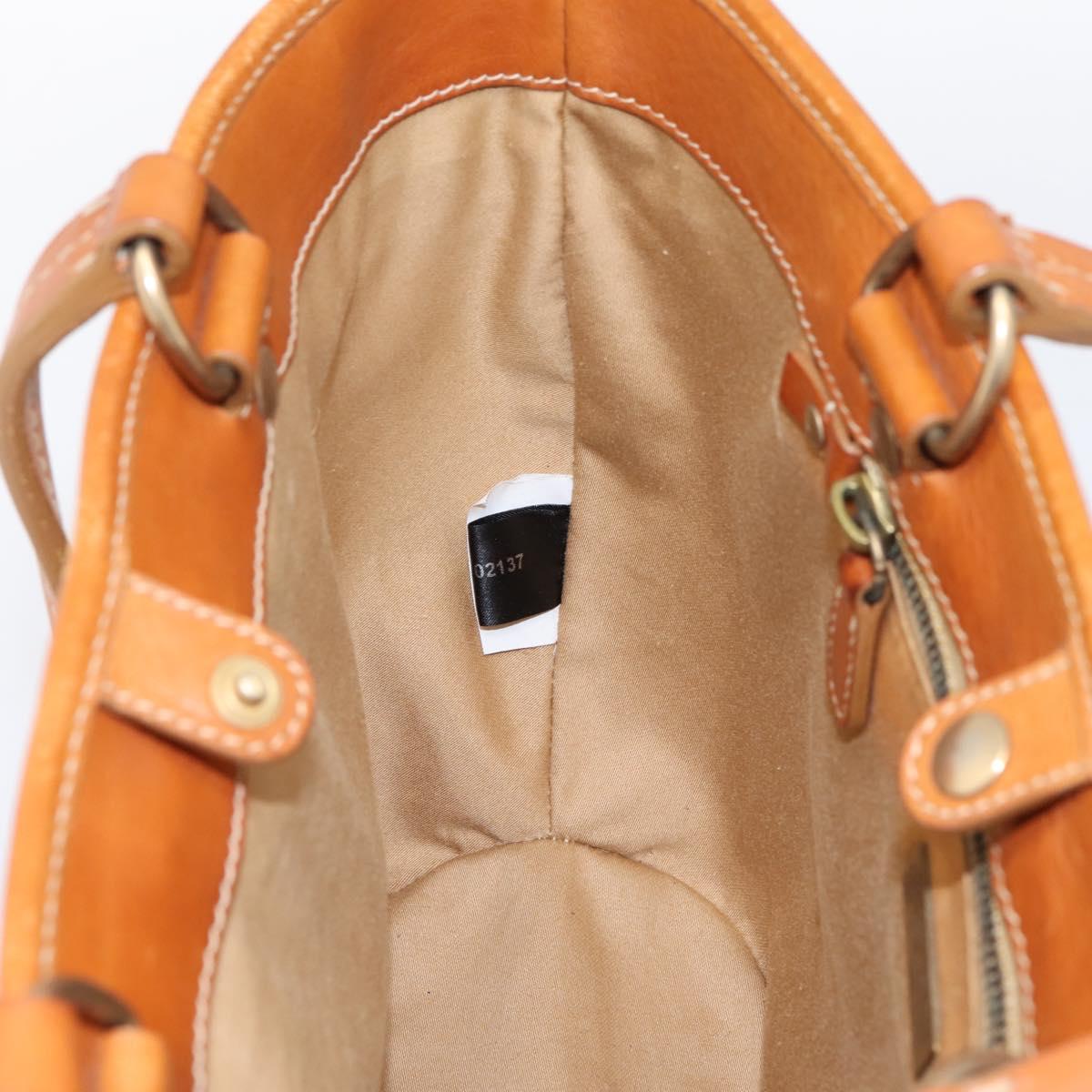 Miu Miu Tote Bag Raffia Beige Gold Auth 199393V