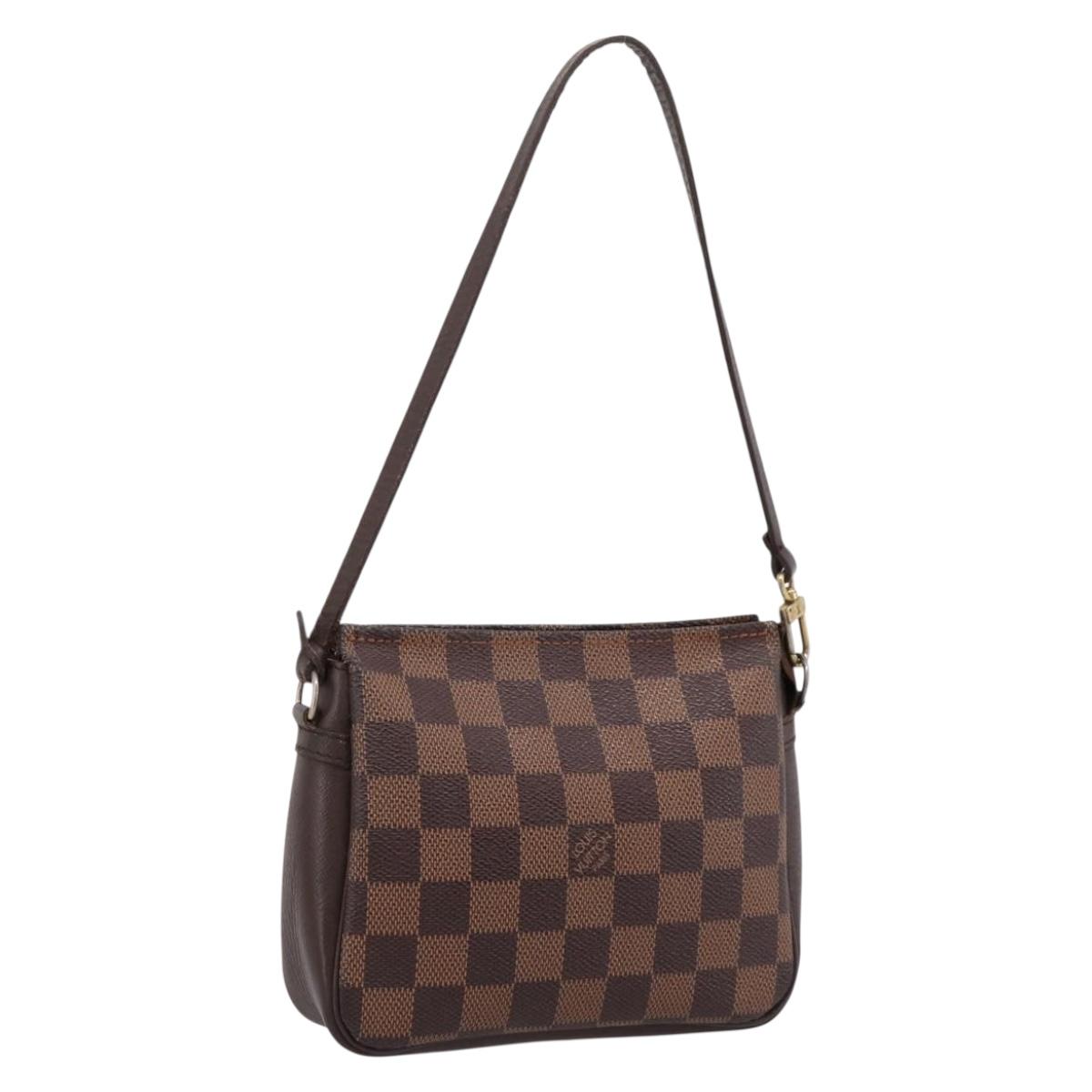 LOUIS VUITTON Damier Ebene Trousse Makeup Pouch N51982 LV Auth 199394V