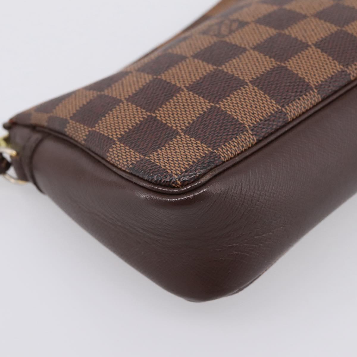 LOUIS VUITTON Damier Ebene Trousse Makeup Pouch N51982 LV Auth 199394V