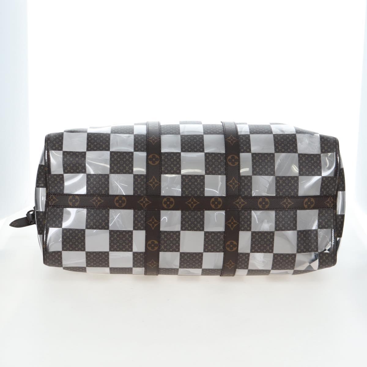 LOUIS VUITTON monogram chess Keepall Bandouliere 50 Bag M20864 LV Auth 199399SM