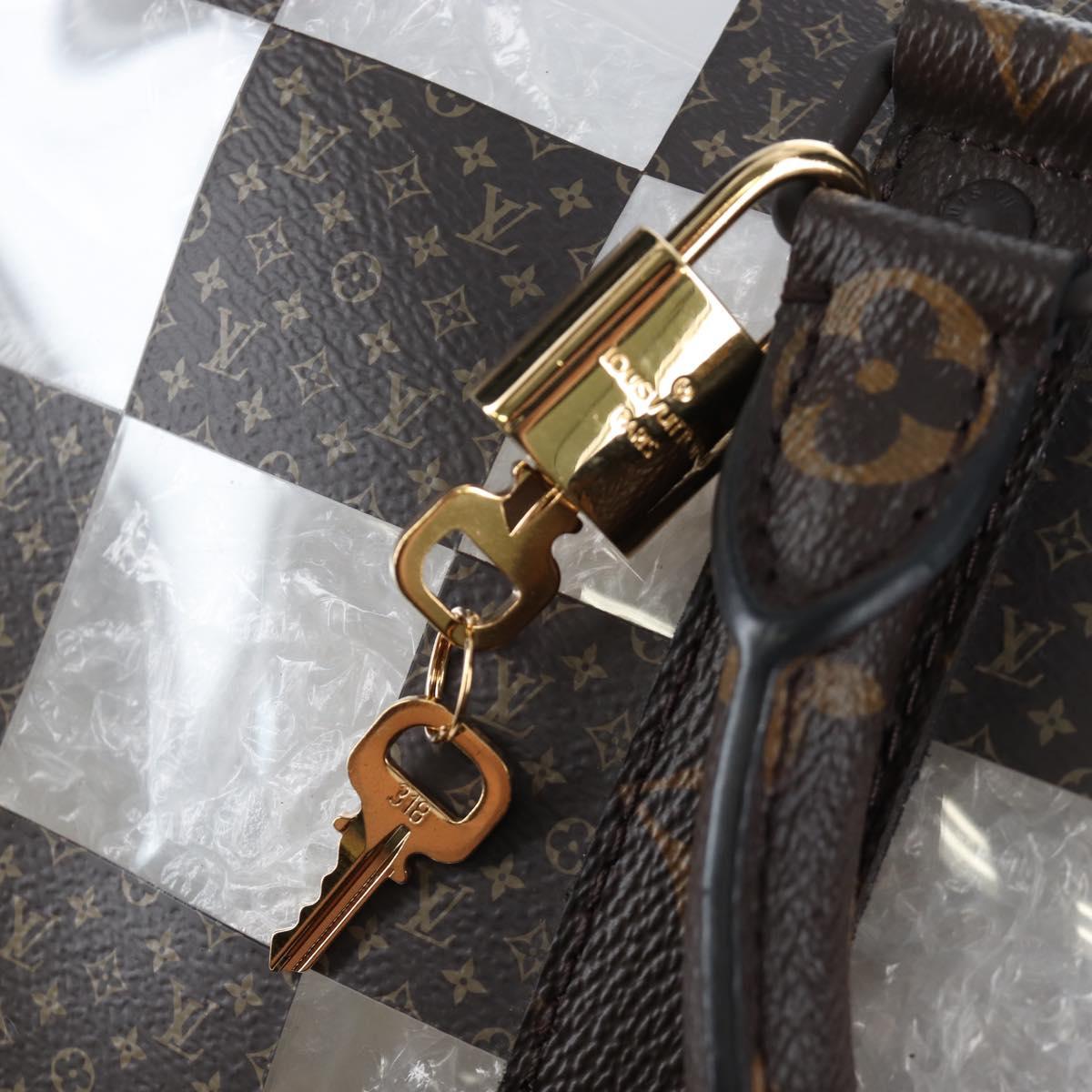 LOUIS VUITTON monogram chess Keepall Bandouliere 50 Bag M20864 LV Auth 199399SM