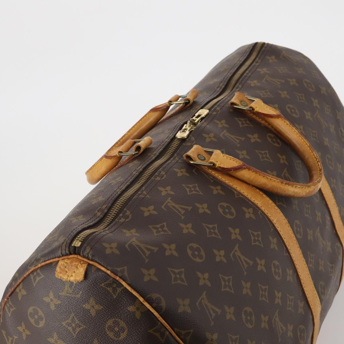 LOUIS VUITTON Monogram Keepall 55 Boston Bag M41424 LV Auth 199400
