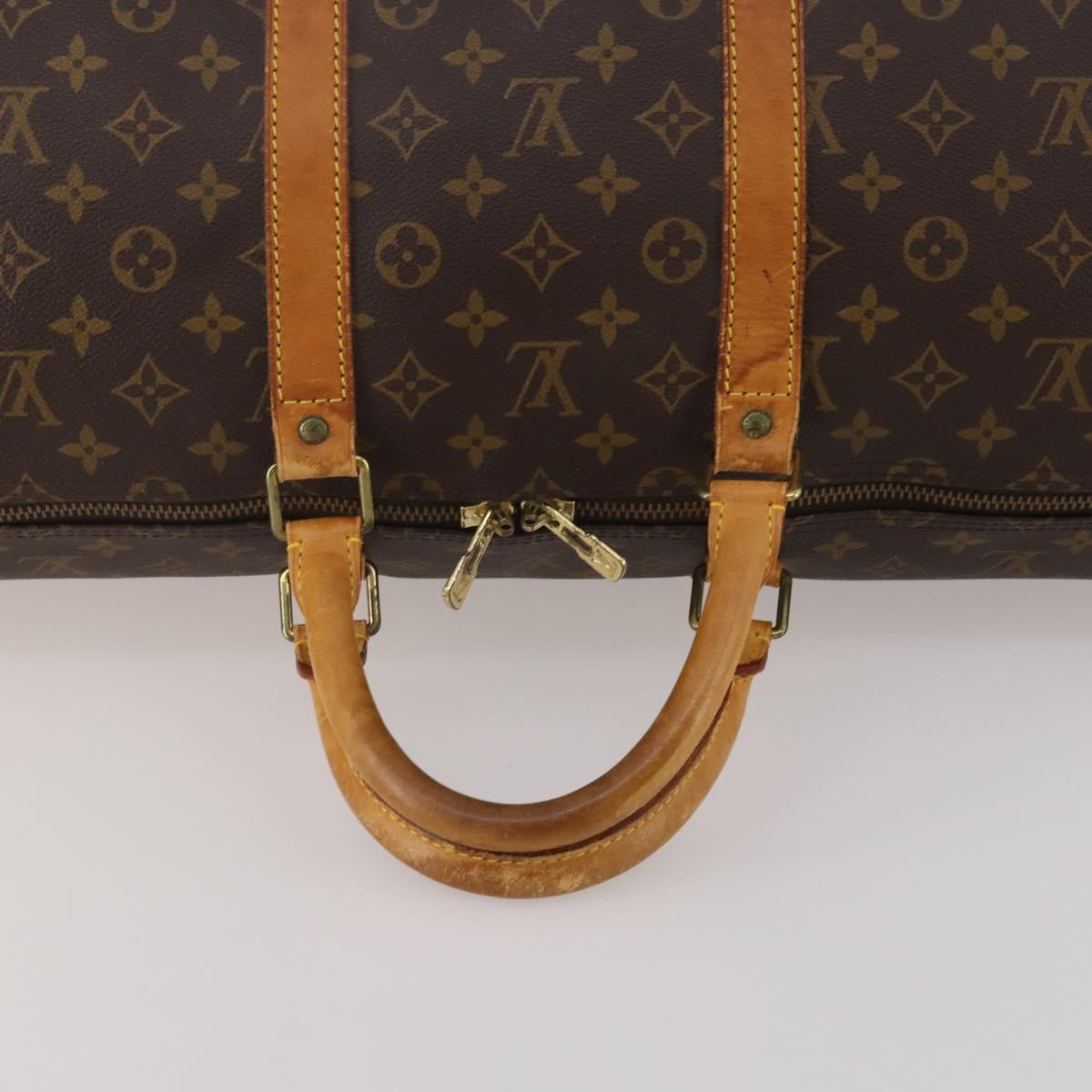 LOUIS VUITTON Monogram Keepall 55 Boston Bag M41424 LV Auth 199400