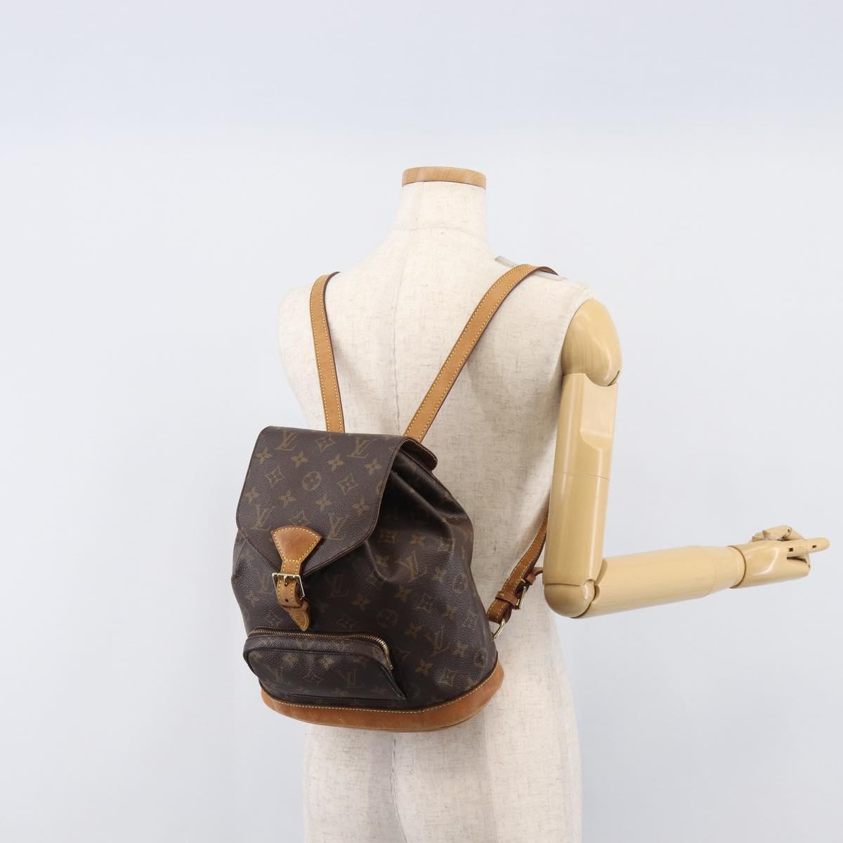 LOUIS VUITTON Monogram Montsouris MM Backpack M51136 LV Auth 199403