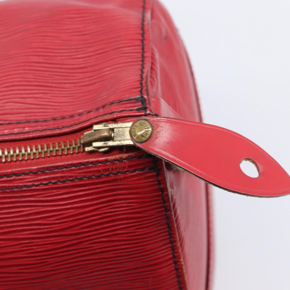 LOUIS VUITTON Epi Speedy 35 Hand Bag Castilian Red M42997 LV Auth 199412