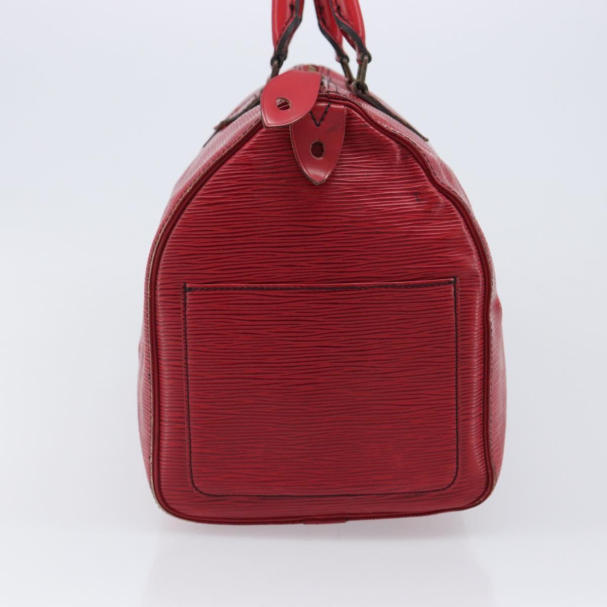 LOUIS VUITTON Epi Speedy 35 Hand Bag Castilian Red M42997 LV Auth 199412