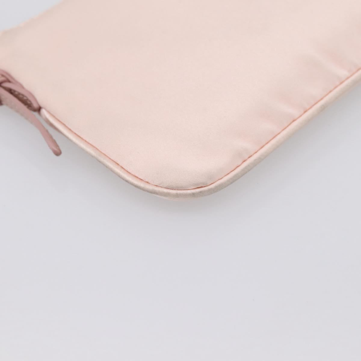 Miu Miu Shoulder Bag Satin Pink Gold Auth 199414A