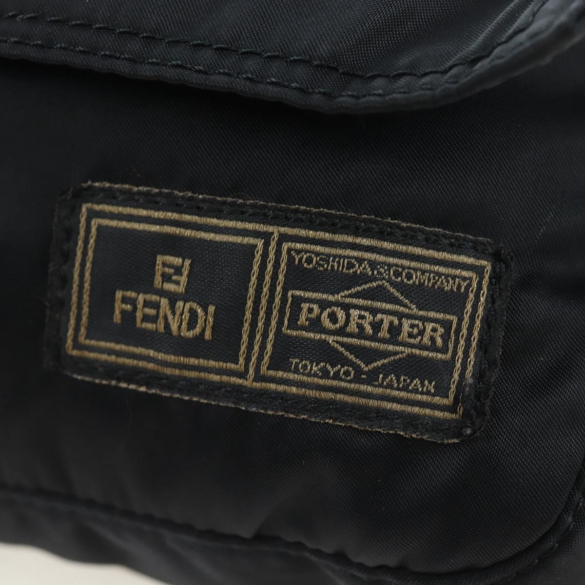 FENDI Porter Collaboration Mamma Baguette Bag Nylon 2way Black Auth 199426SAM