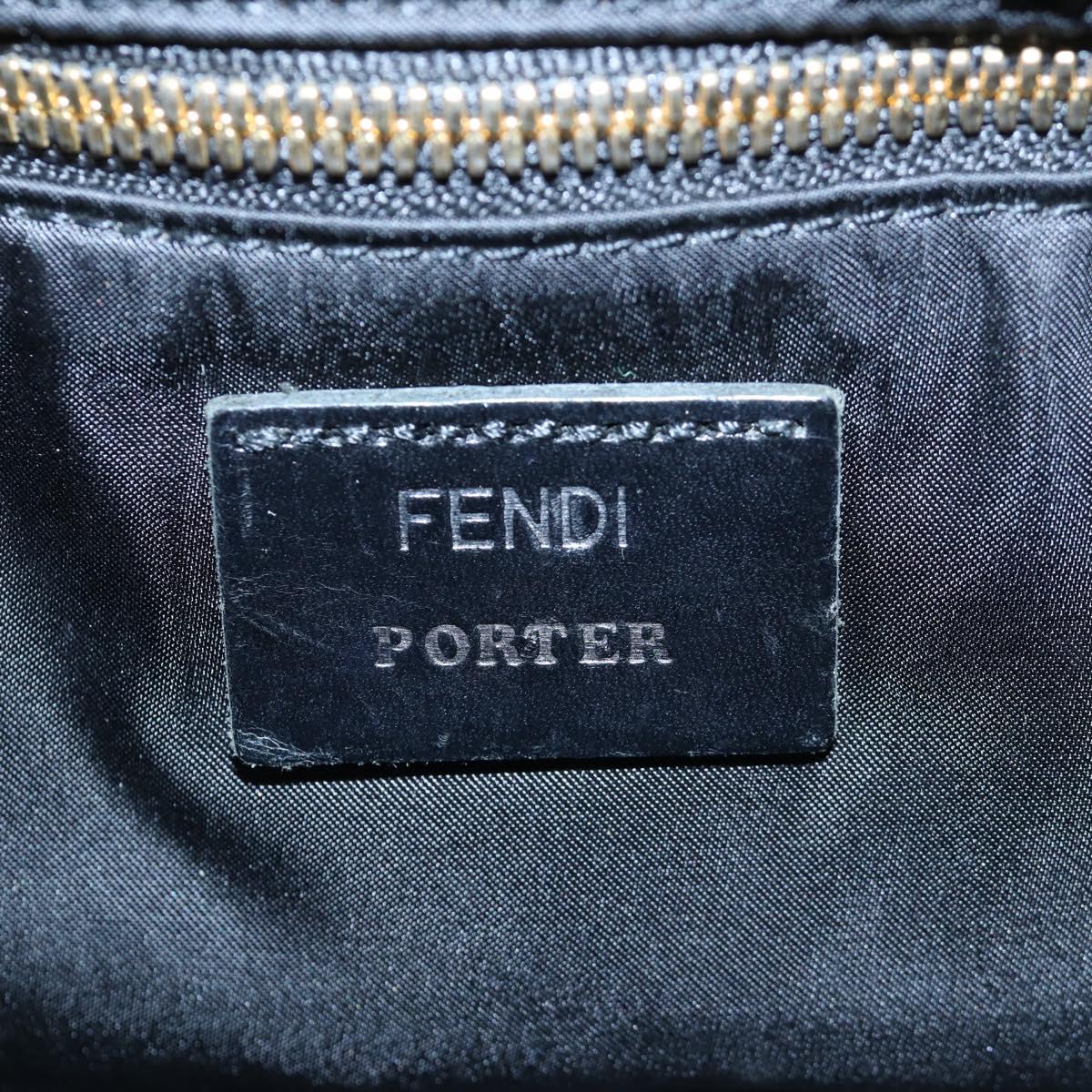 FENDI Porter Collaboration Mamma Baguette Bag Nylon 2way Black Auth 199426SAM