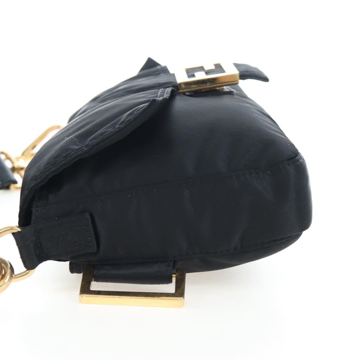 FENDI Porter Collaboration Mamma Baguette Bag Nylon 2way Black Auth 199426SAM