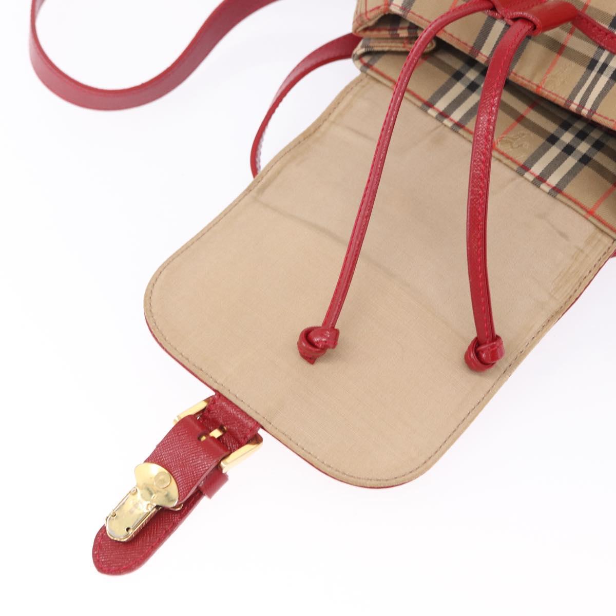 Burberrys Nova Check Backpack Canvas Beige Gold Auth 199427V