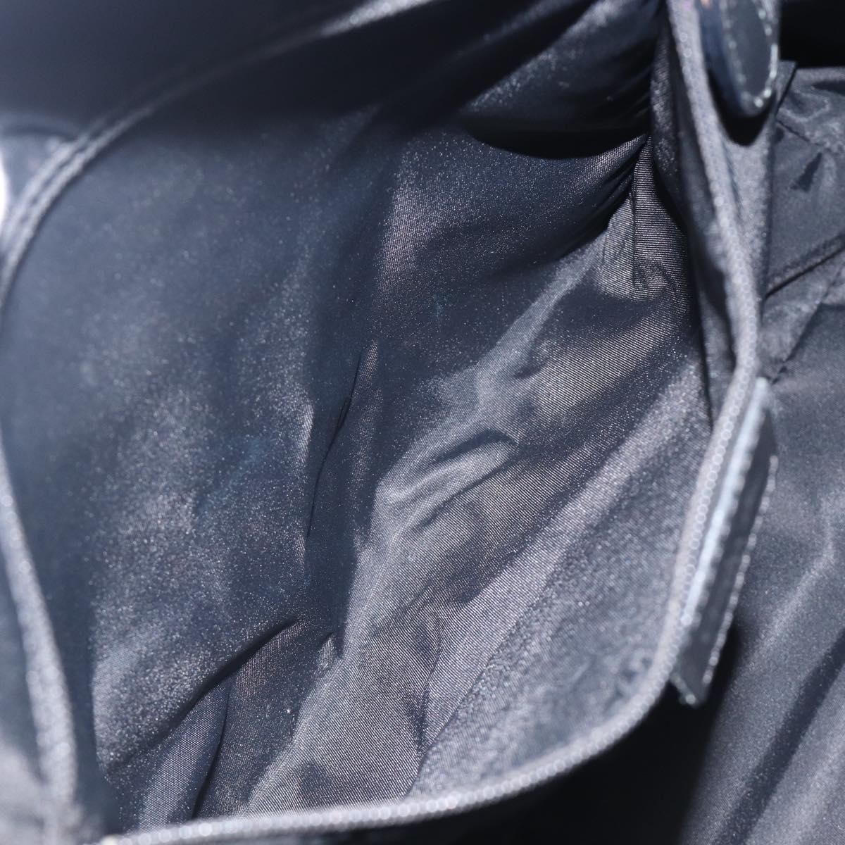 Christian Dior Trotter Canvas Shoulder Bag Black Silver Auth 199429