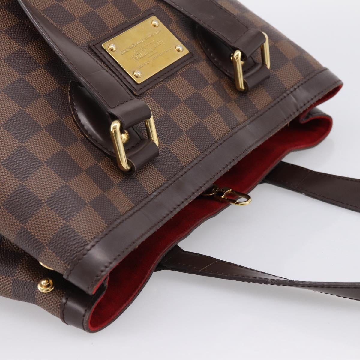 LOUIS VUITTON Damier Ebene Hampstead PM Tote Bag N51205 LV Auth 199434