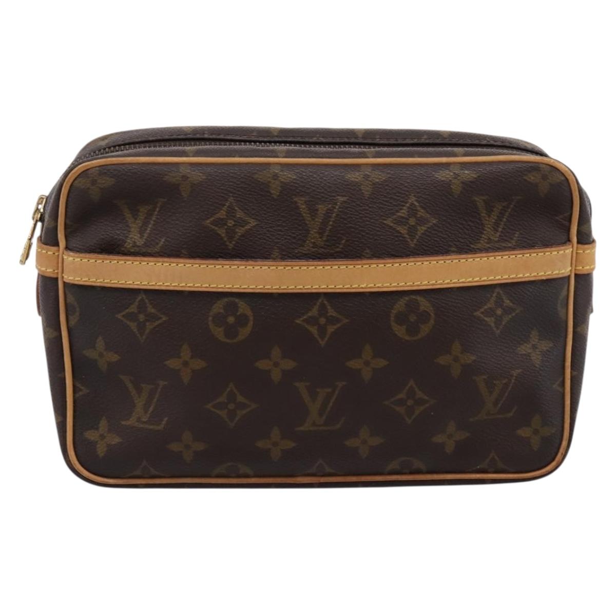 LOUIS VUITTON Monogram Compiegne 23 Clutch Bag M51847 LV Auth 199437