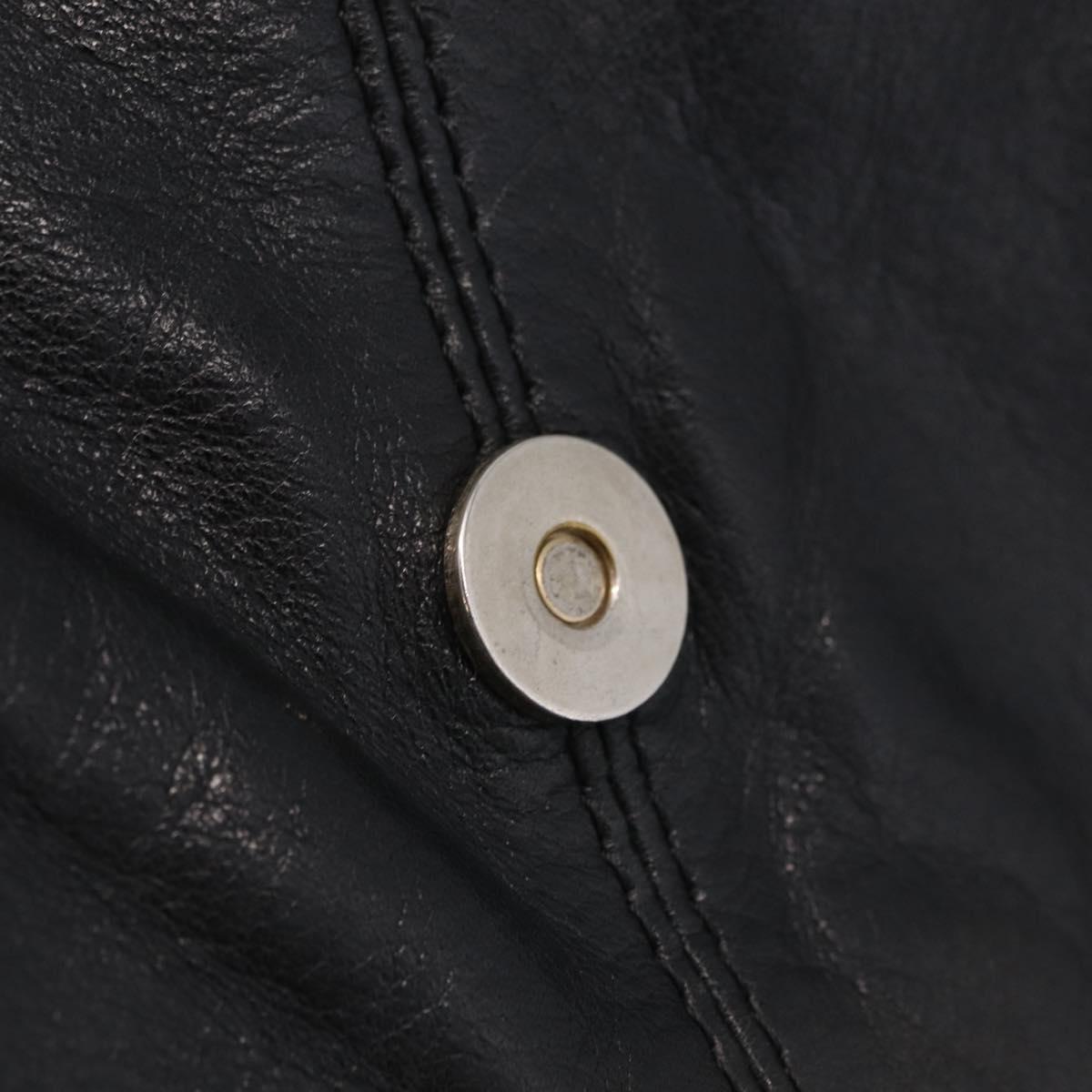 See By Chloe Shoulder Bag Leather Black Gold Tone Auth 199443