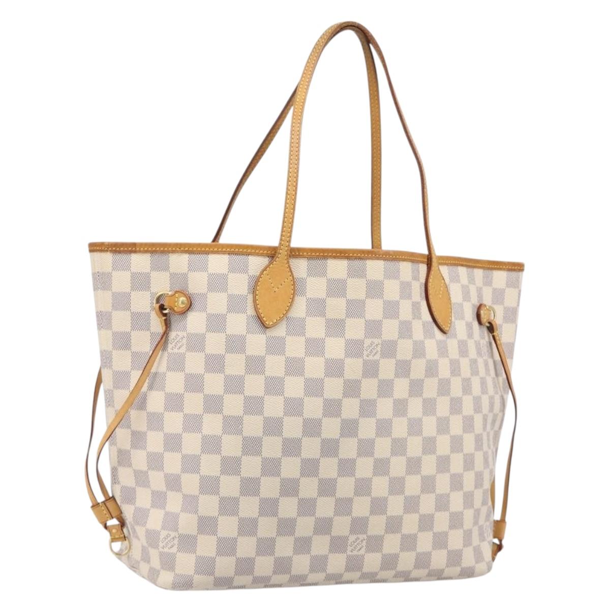 LOUIS VUITTON Damier Azur Neverfull MM Tote Bag N41605 LV Auth 199446V