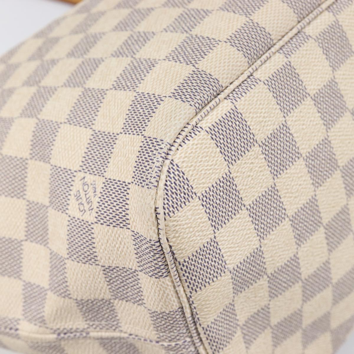 LOUIS VUITTON Damier Azur Neverfull MM Tote Bag N41605 LV Auth 199446V