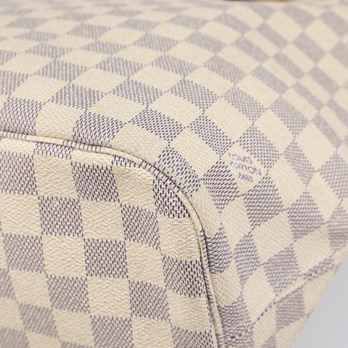 LOUIS VUITTON Damier Azur Neverfull MM Tote Bag N41605 LV Auth 199446V
