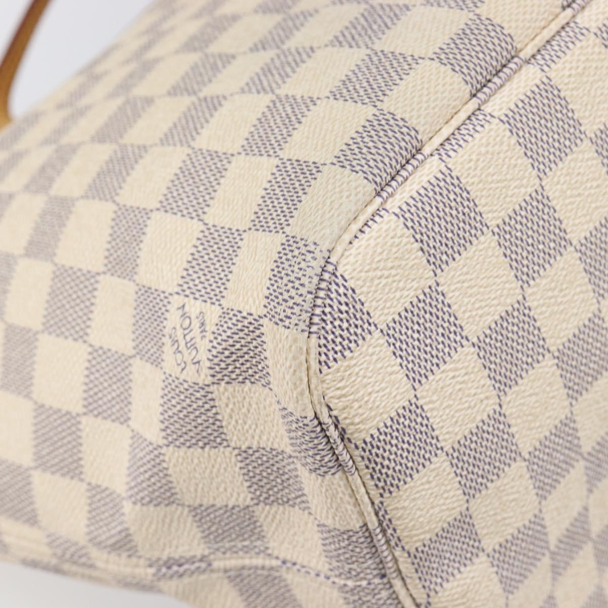 LOUIS VUITTON Damier Azur Neverfull MM Tote Bag N41605 LV Auth 199446V