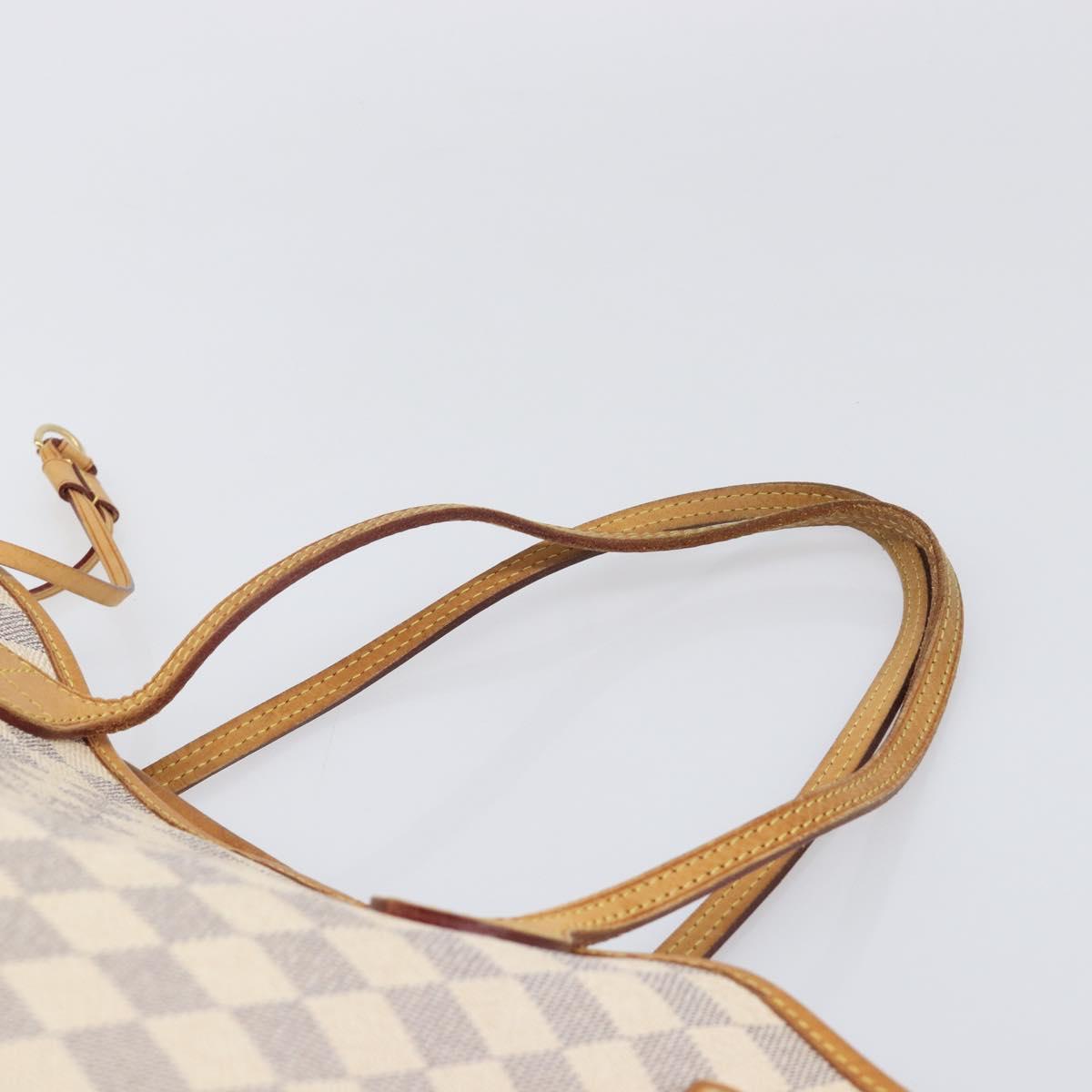 LOUIS VUITTON Damier Azur Neverfull MM Tote Bag N41605 LV Auth 199446V