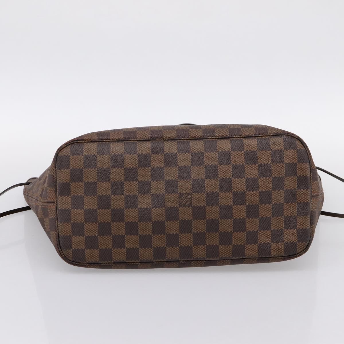 LOUIS VUITTON Damier Ebene Neverfull MM Tote Bag N51105 LV Auth 199447