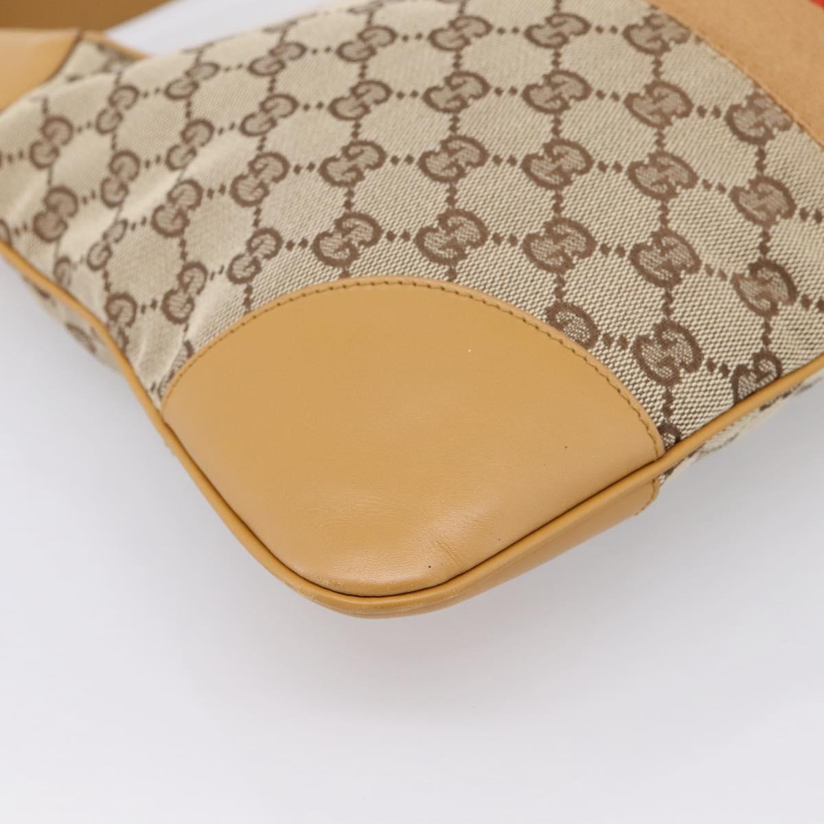 GUCCI GG Canvas Jackie Sherry Line Shoulder Bag Beige Gold 001 4075 Auth 199451