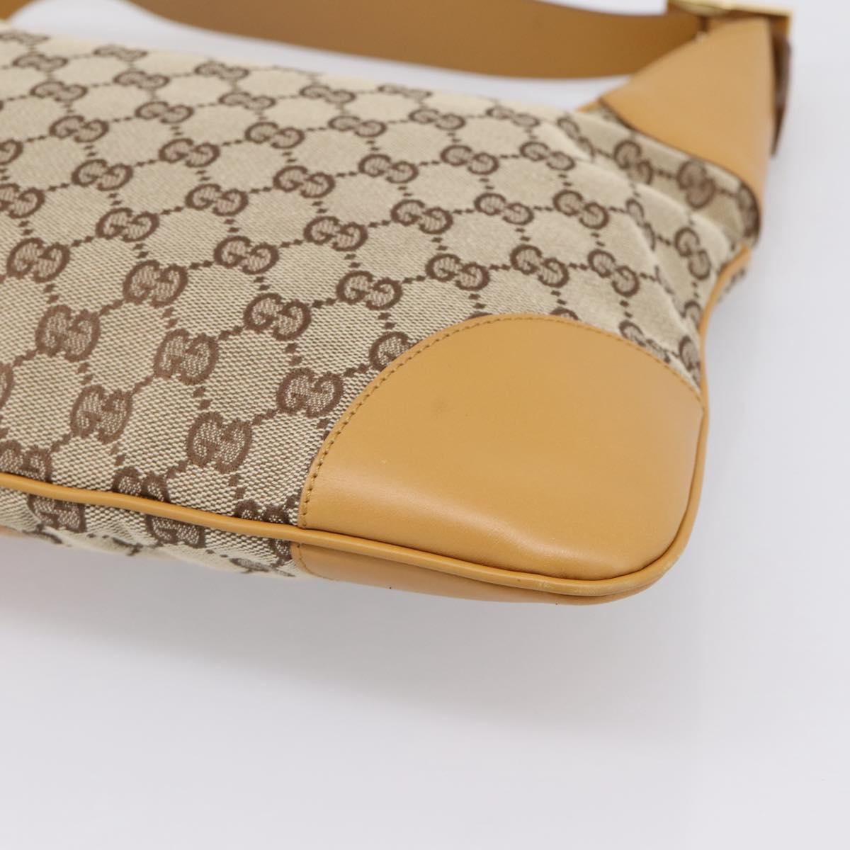 GUCCI GG Canvas Jackie Sherry Line Shoulder Bag Beige Gold 001 4075 Auth 199451