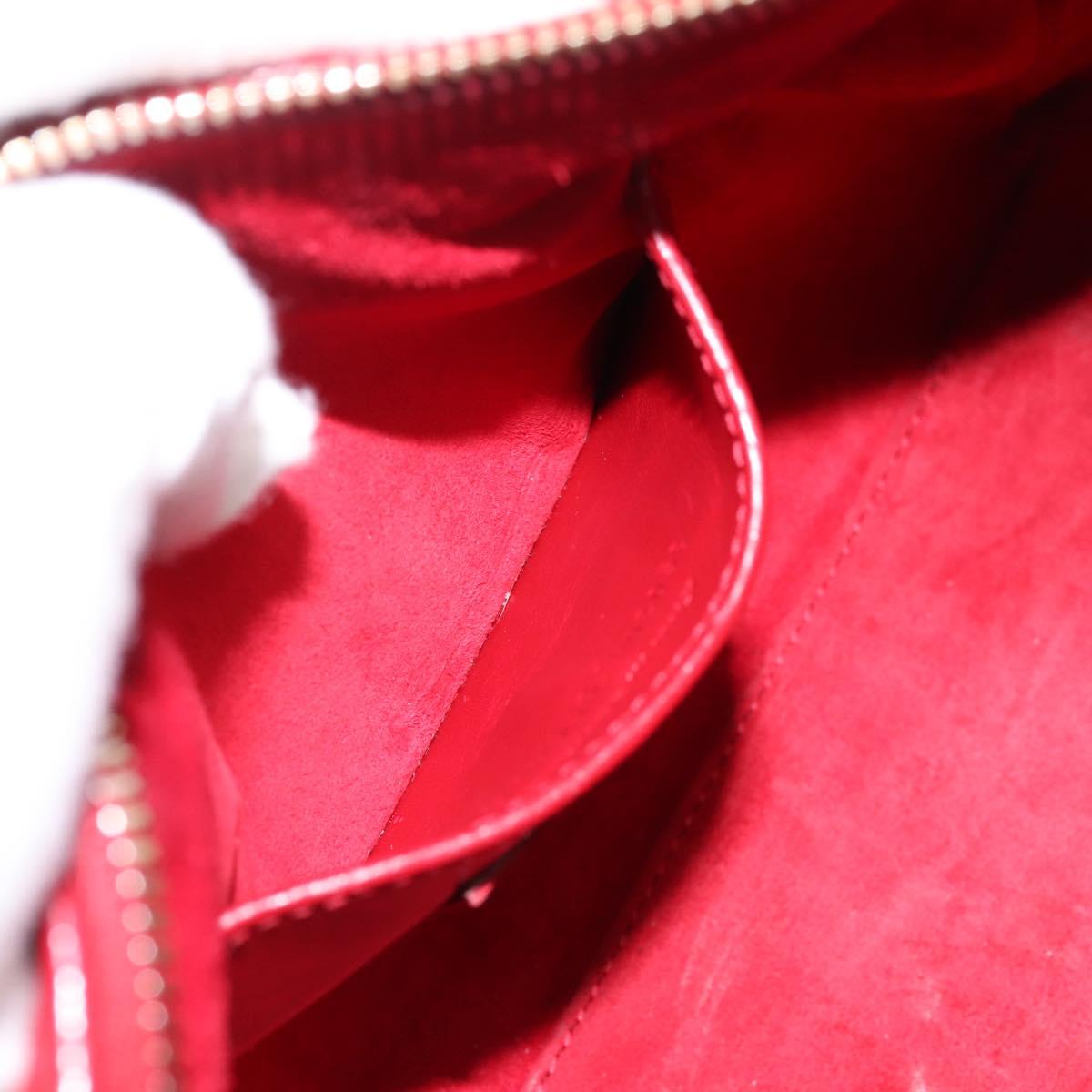 SAINT LAURENT Baby Duffel Hand Bag Leather 2way Red Gold Auth 199452V