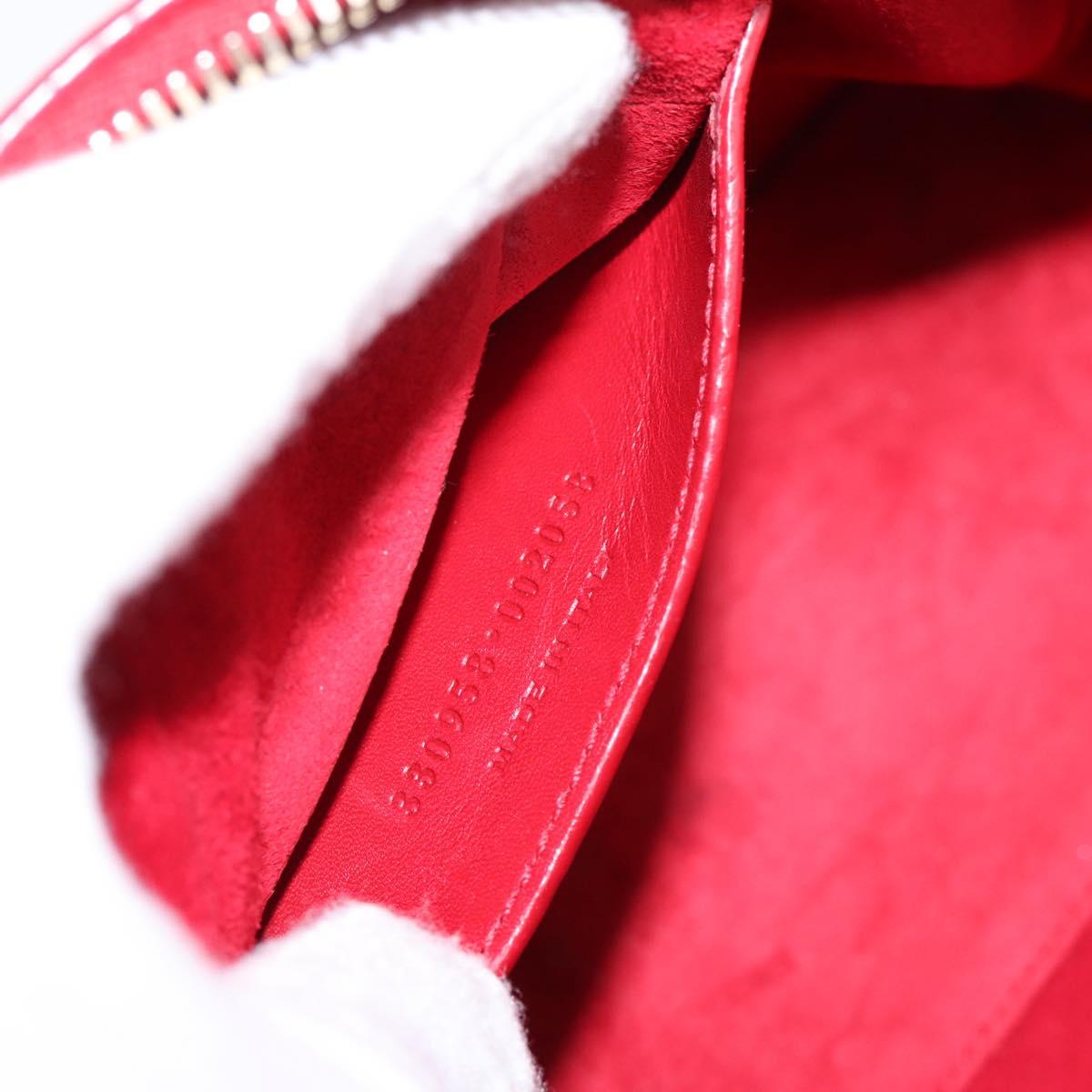 SAINT LAURENT Baby Duffel Hand Bag Leather 2way Red Gold Auth 199452V