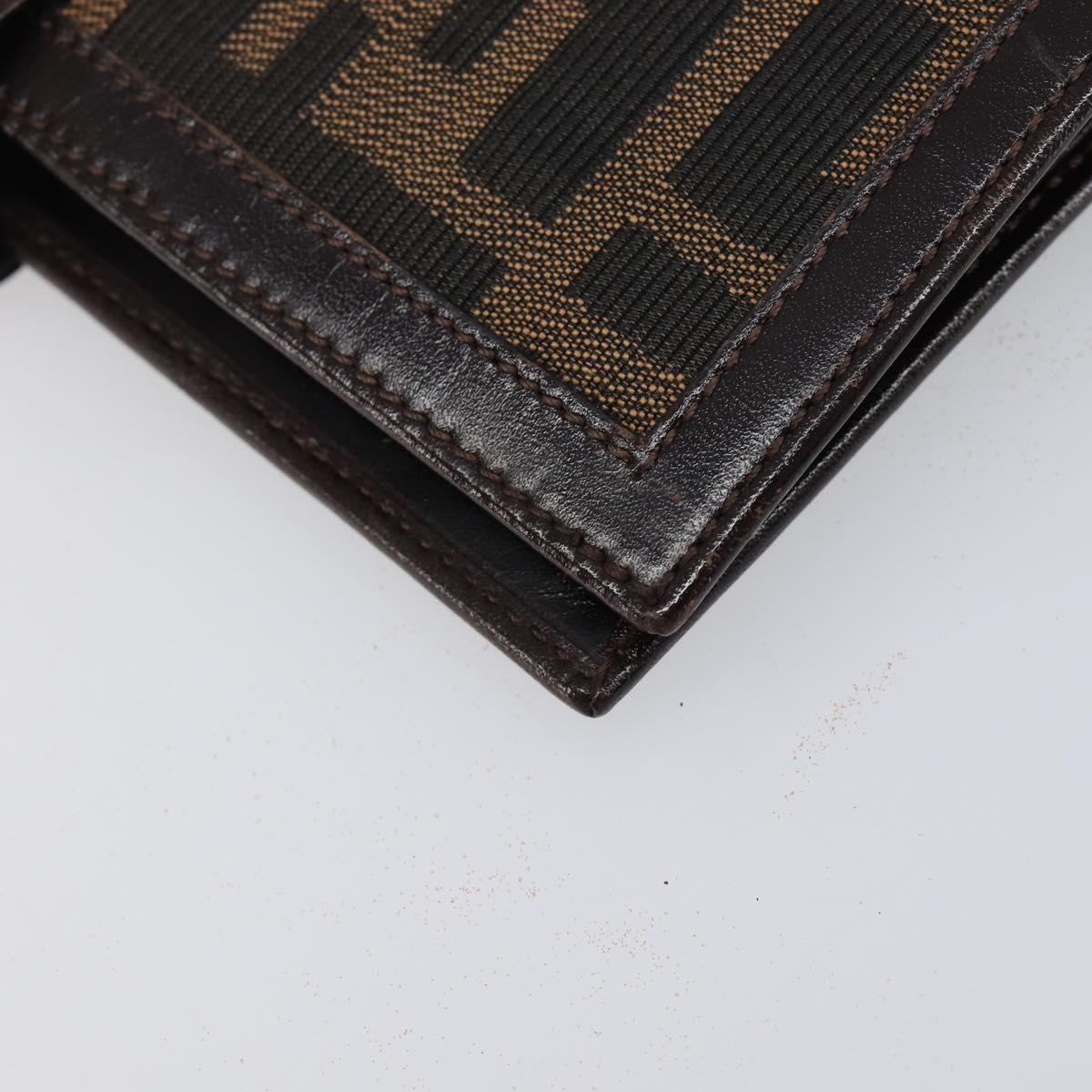 FENDI Zucca Canvas Day Planner Cover Brown Black Auth 199457