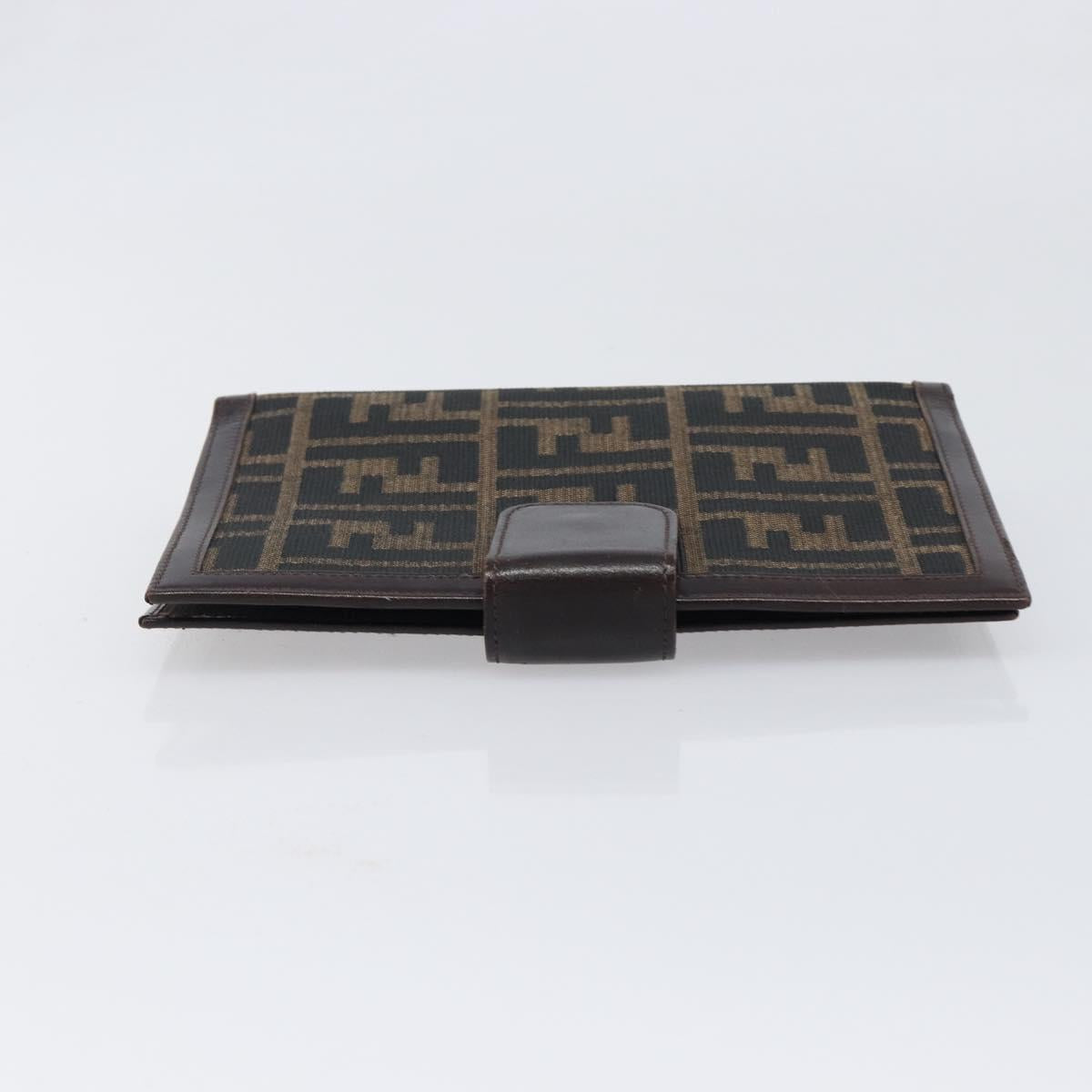 FENDI Zucca Canvas Day Planner Cover Brown Black Auth 199457