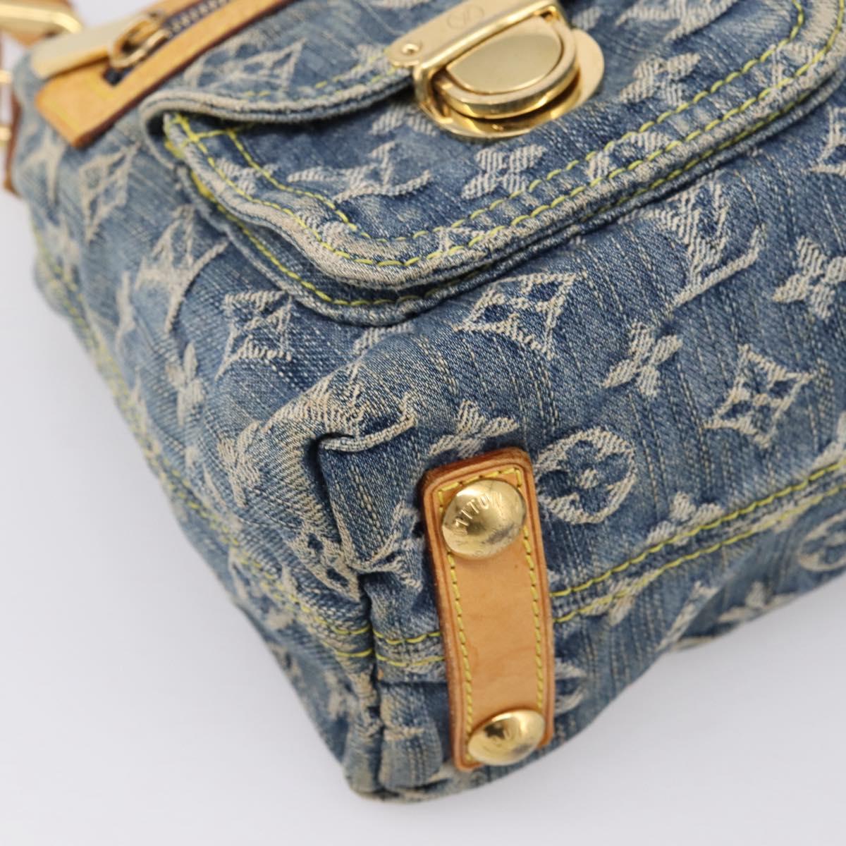 LOUIS VUITTON Monogram Denim Buggy PM Shoulder Bag Blue M95049 LV Auth 199468V