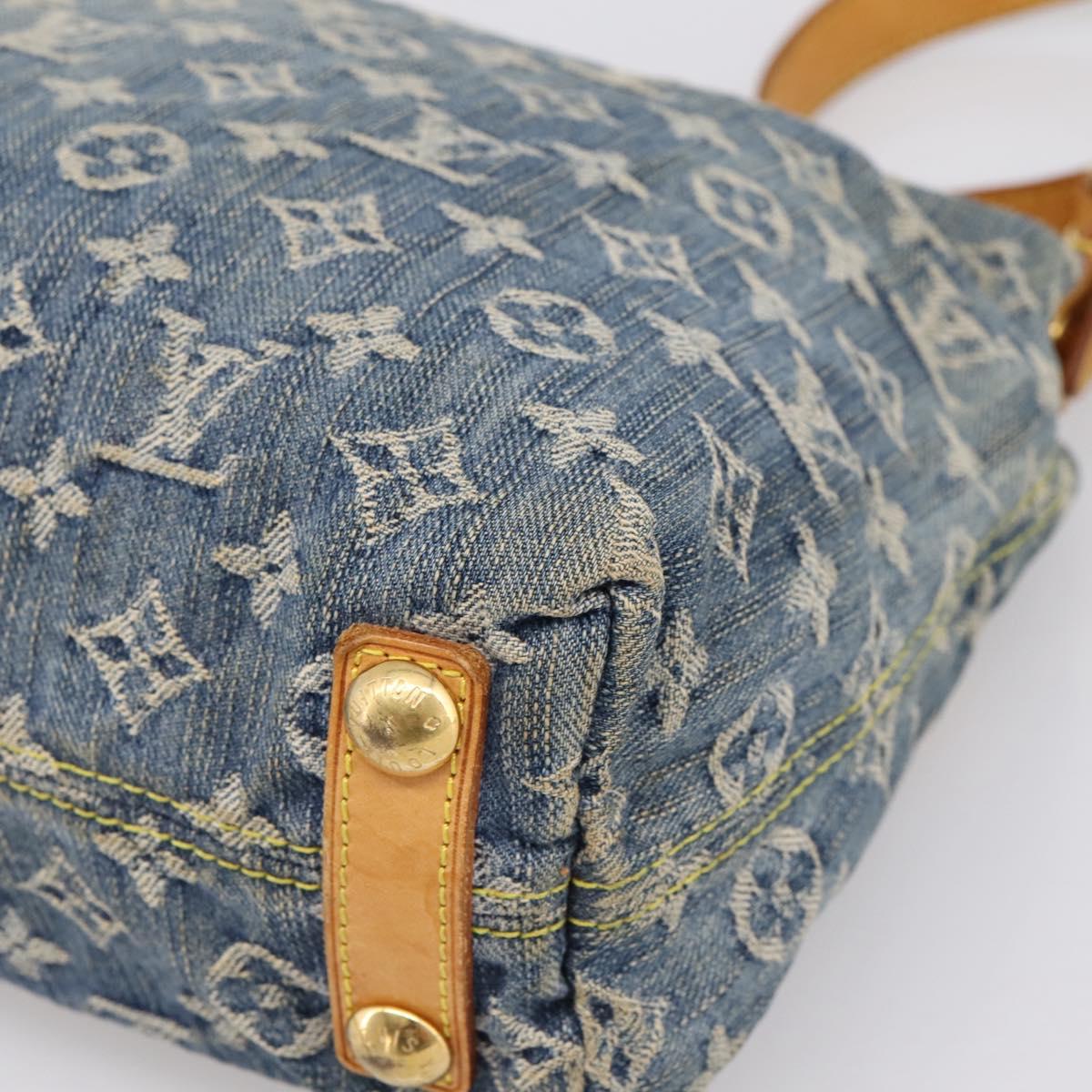 LOUIS VUITTON Monogram Denim Buggy PM Shoulder Bag Blue M95049 LV Auth 199468V