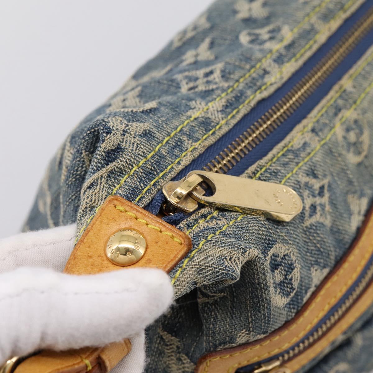 LOUIS VUITTON Monogram Denim Buggy PM Shoulder Bag Blue M95049 LV Auth 199468V