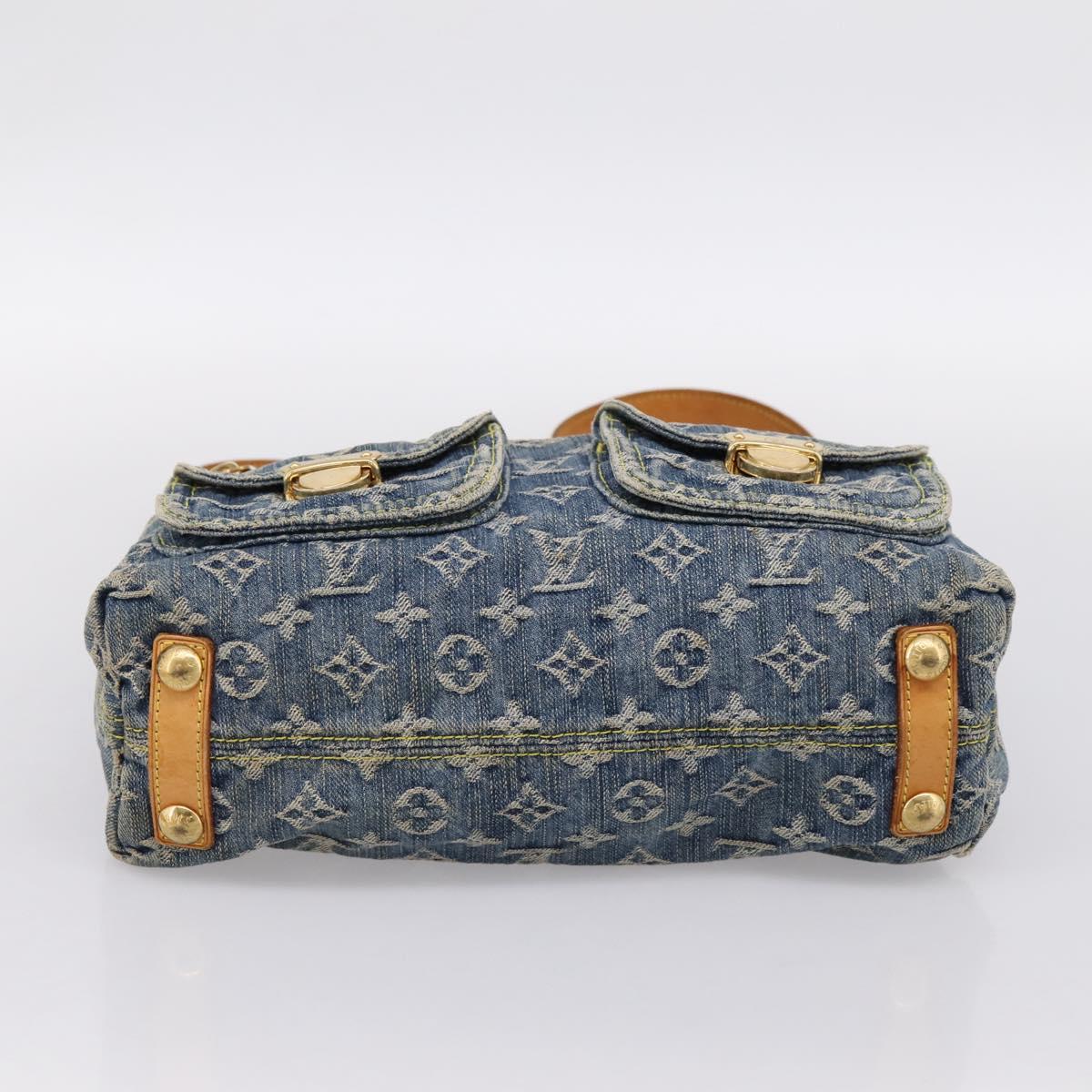 LOUIS VUITTON Monogram Denim Buggy PM Shoulder Bag Blue M95049 LV Auth 199468V