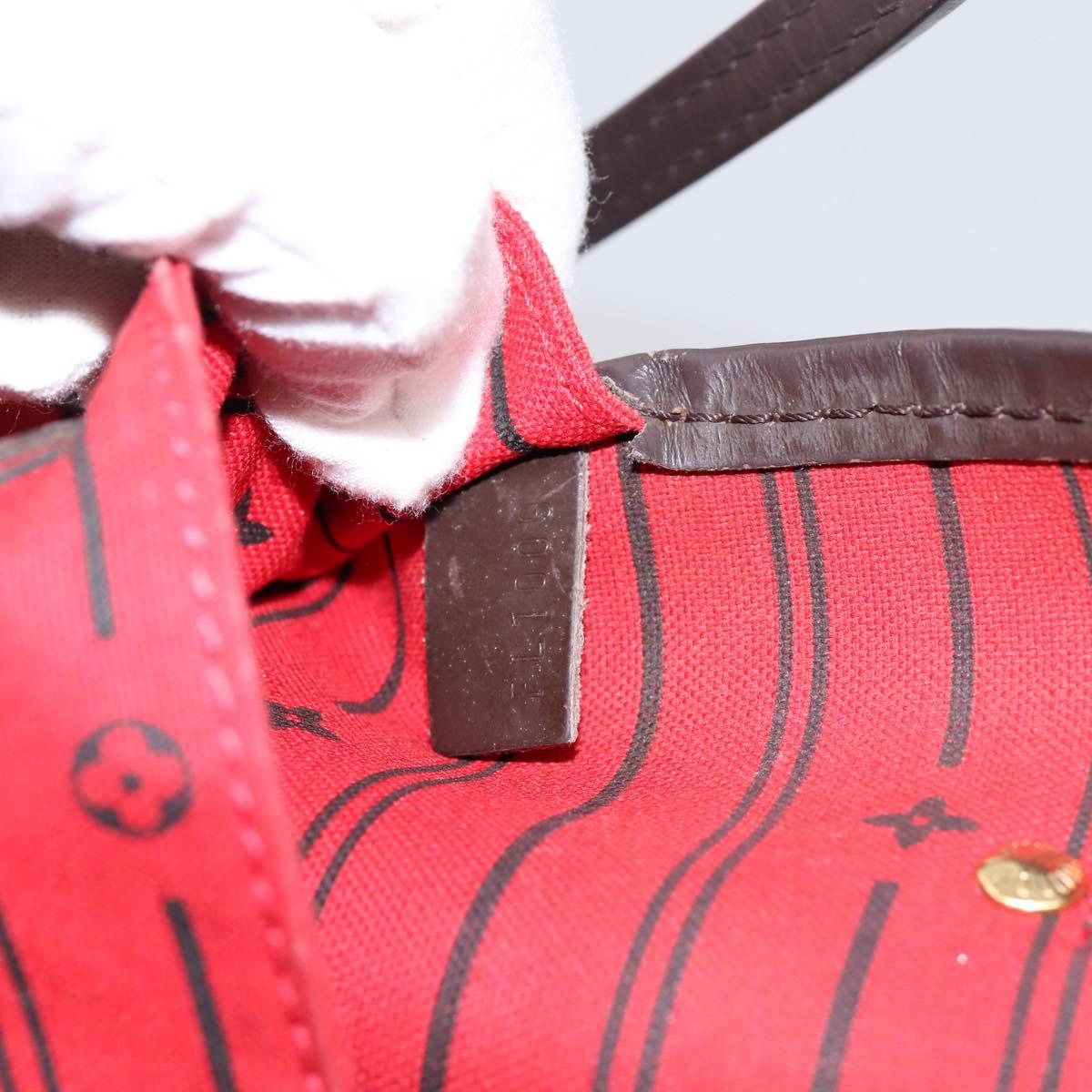 LOUIS VUITTON Damier Ebene Neverfull GM Tote Bag N51106 LV Auth 199470V