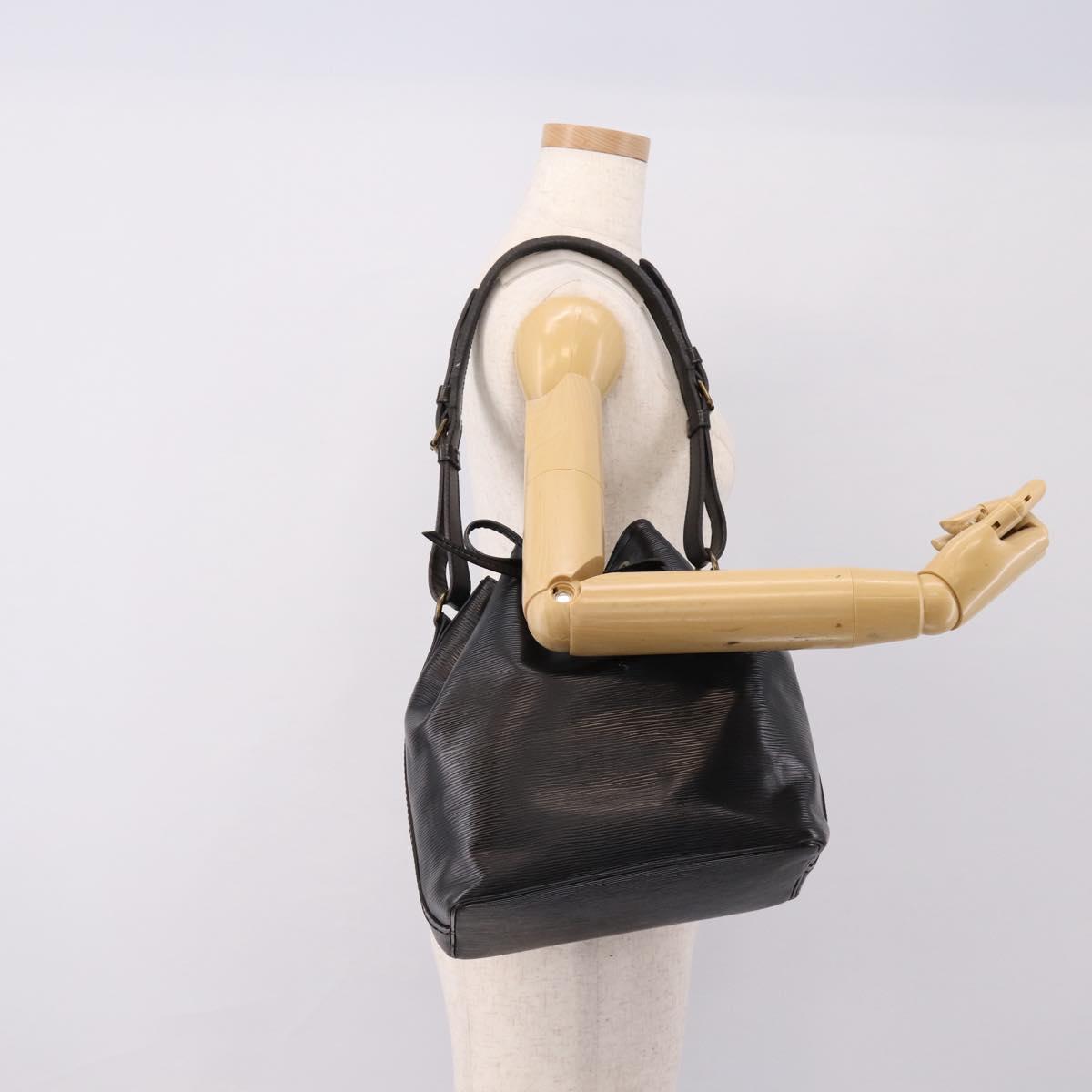 LOUIS VUITTON Epi Petit Noe Shoulder Bag Black M44102 LV Auth 199478