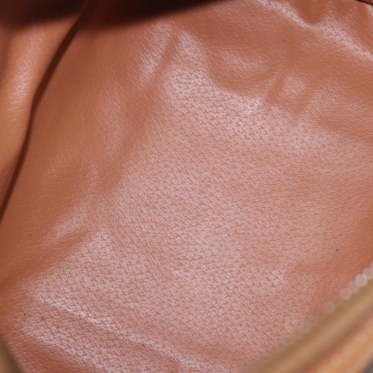 CELINE Macadam Canvas Hand Bag PVC Leather 2way Brown Gold Auth 199479V