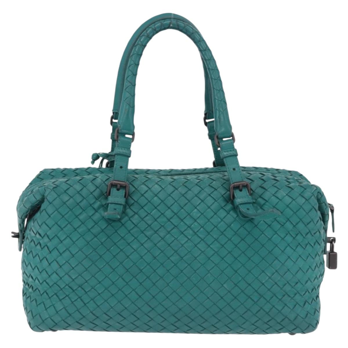 BOTTEGA VENETA INTRECCIATO Hand Bag Leather Green 173398 Auth 199486V