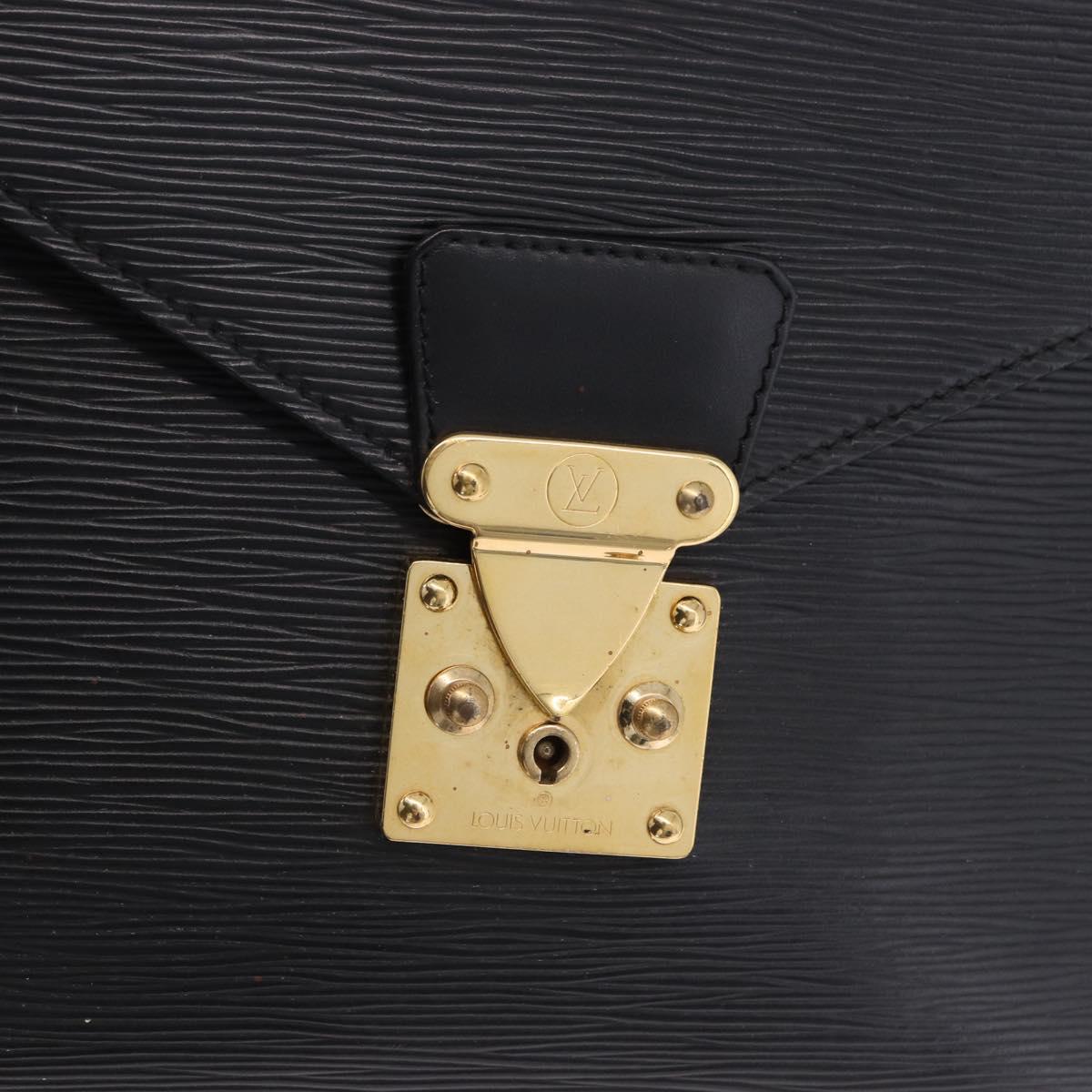 LOUIS VUITTON Epi Serviette Conseiller Briefcase Black M54422 LV Auth 199491
