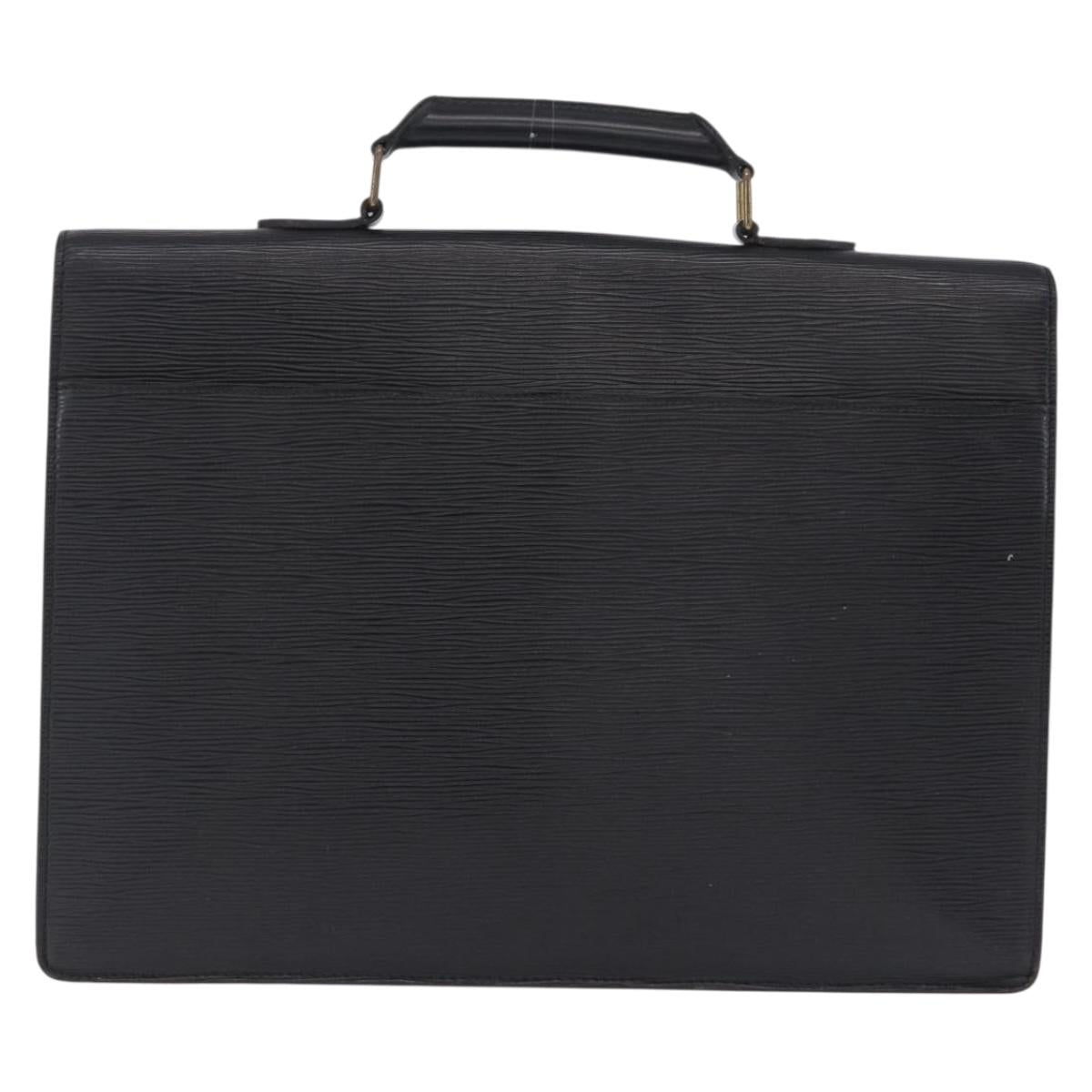 LOUIS VUITTON Epi Serviette Conseiller Briefcase Black M54422 LV Auth 199491
