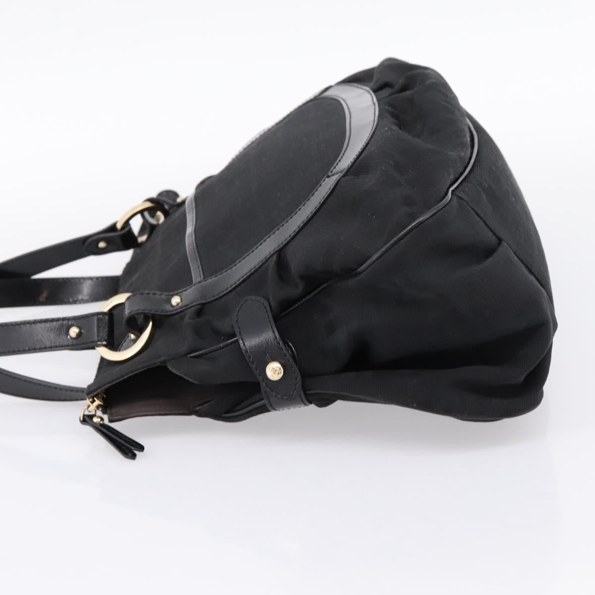 FENDI Zucca Canvas Tote Bag Black Gold Tone 8BR628 Auth 199495A