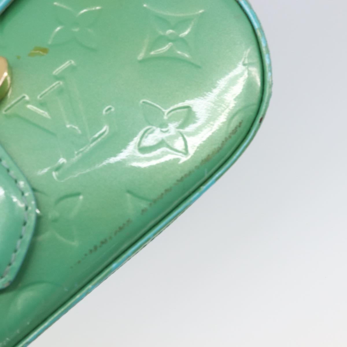 LOUIS VUITTON Monogram Vernis Bell Flower PM Blue Lagon M91730 LV Auth 199500