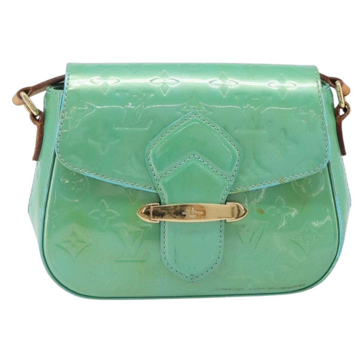 LOUIS VUITTON Monogram Vernis Bell Flower PM Blue Lagon M91730 LV Auth 199500