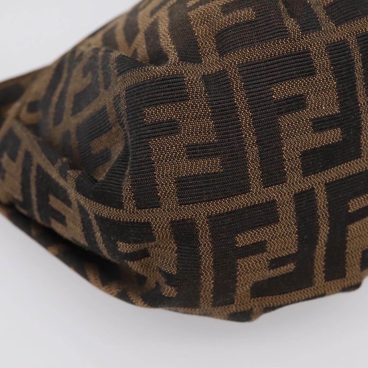 FENDI Zucca Canvas Hand Bag Brown Gold Tone 8BK044 Auth 199502V