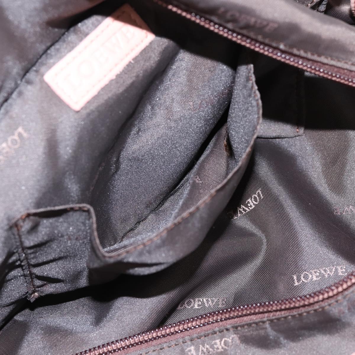 LOEWE Anagram Nappa Aire Hand Bag Leather Pink Gold Tone Auth 199505V