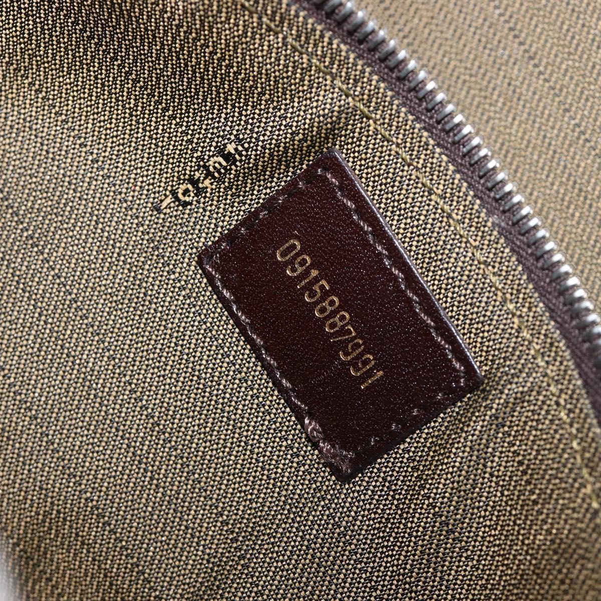 FENDI Zucca Canvas Shoulder Bag Brown Gold Tone Auth 199508A