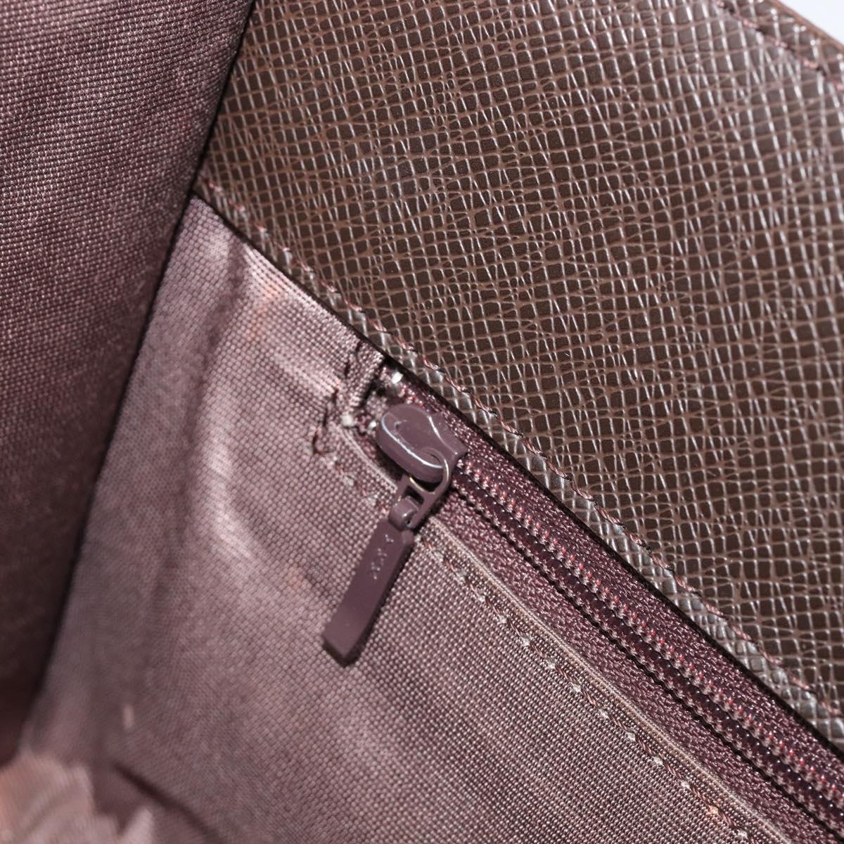 BURBERRY Nova Check Hand Bag Canvas Beige Silver Auth 199509A
