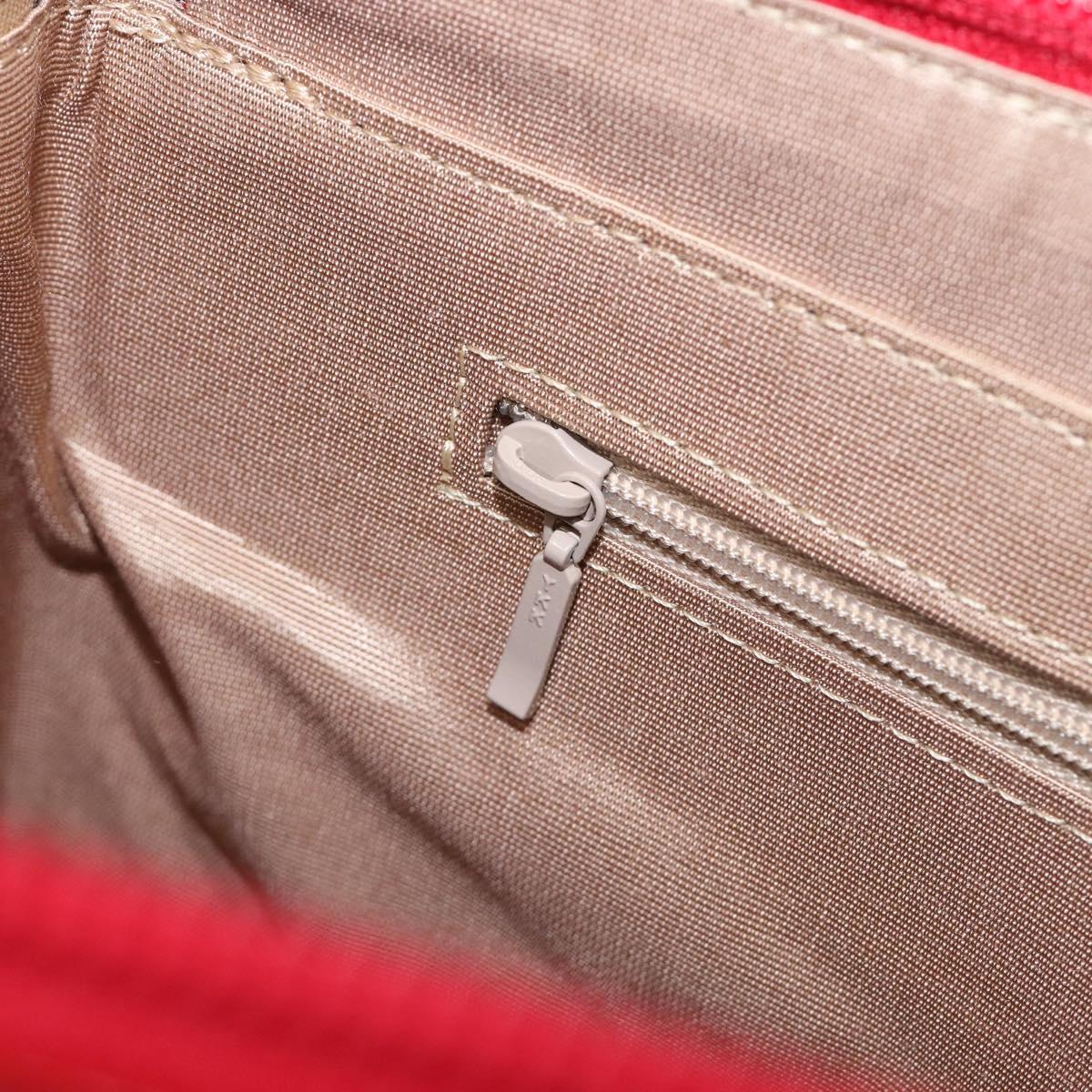BURBERRY Nova Check Shoulder Bag Canvas Beige Red Auth 199510V