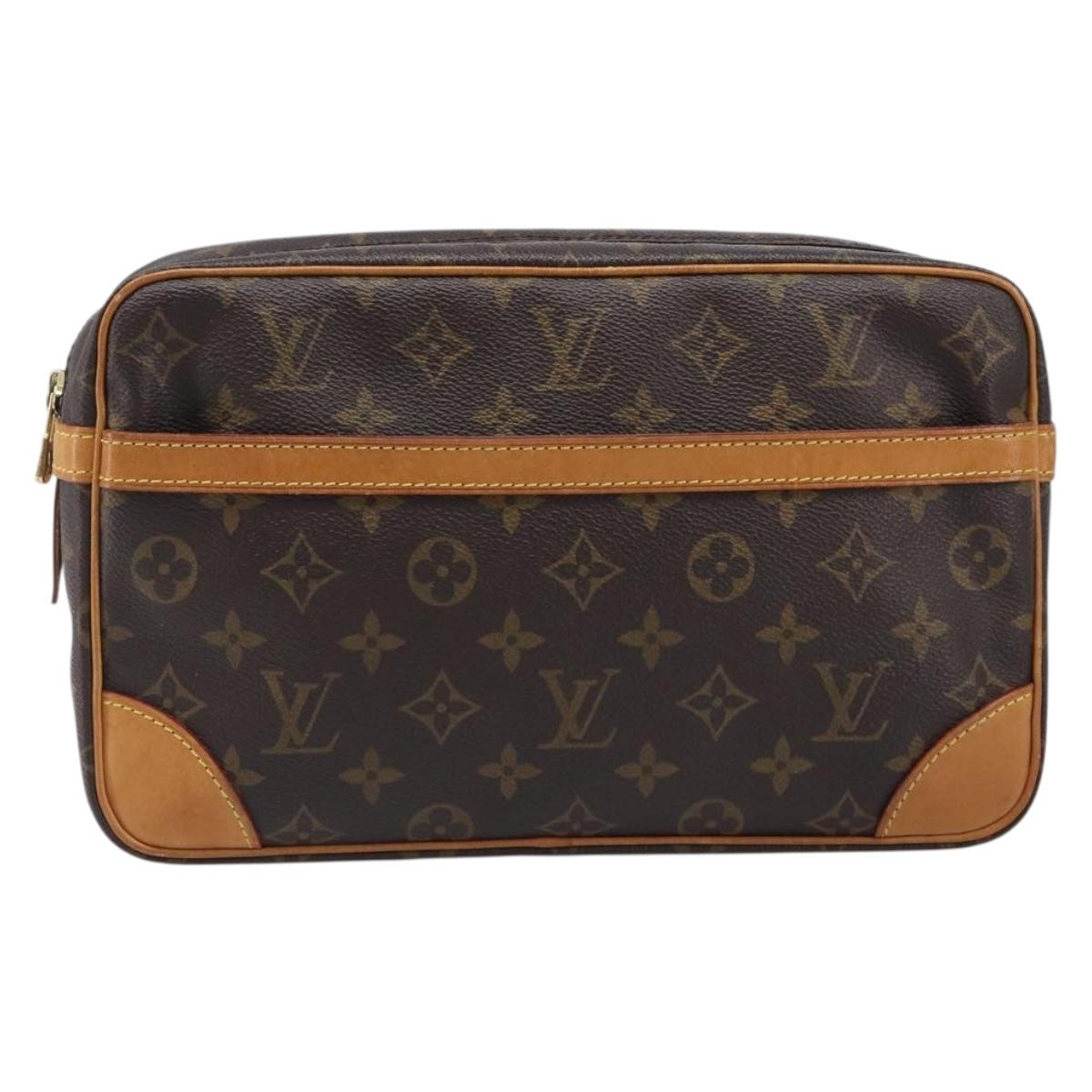 LOUIS VUITTON Monogram Compiegne 28 Clutch Bag M51845 LV Auth 199515A